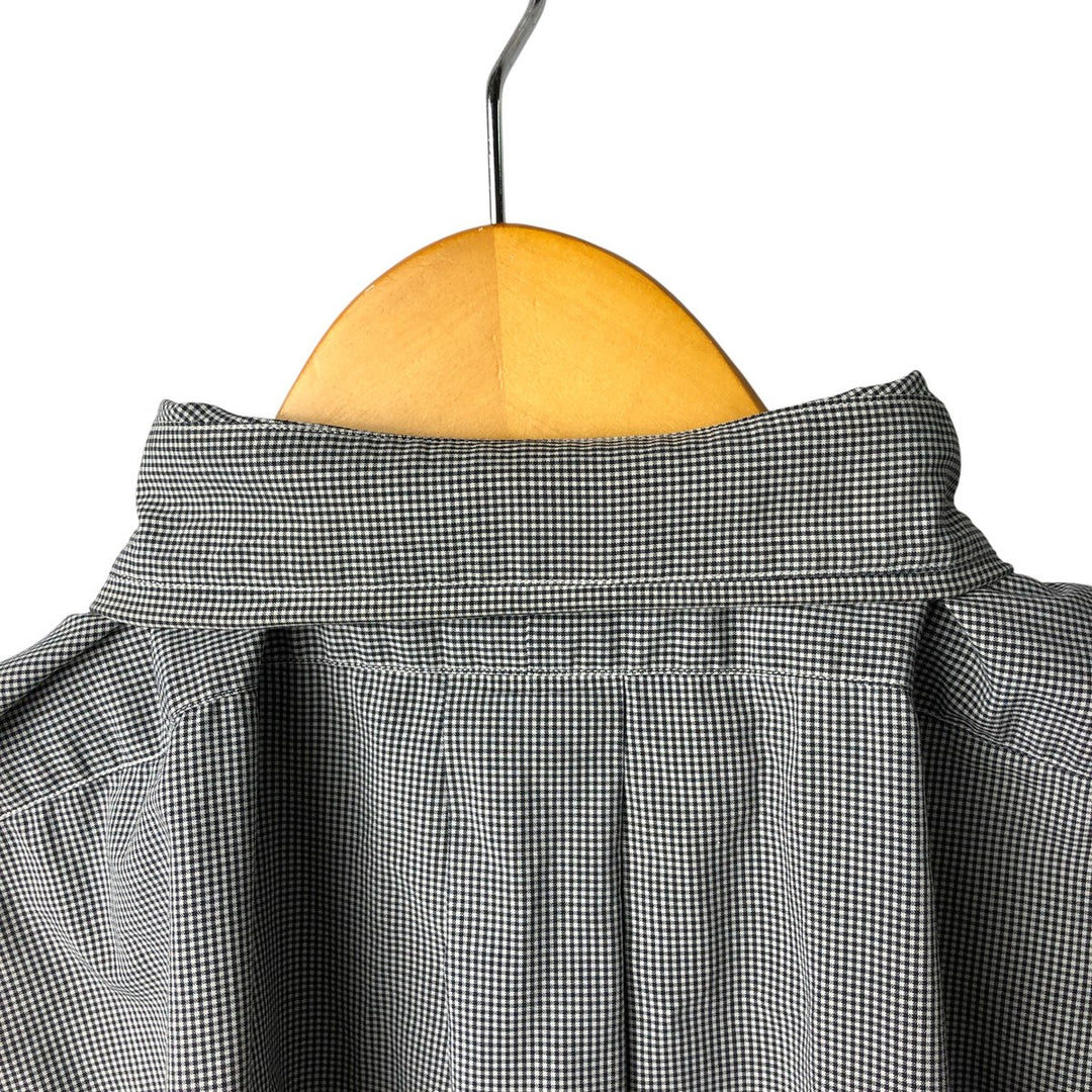 Ralph Lauren YARMOUTH Gingham Check Long Sleeve Button-Down Check Shirt Men's Size L cotton white type Vintage Second Hand