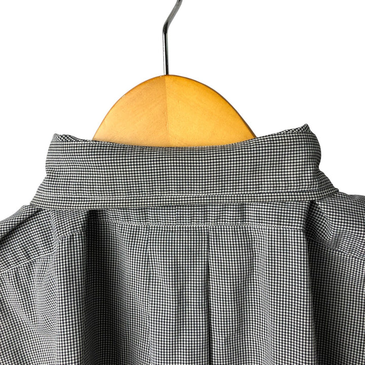 Ralph Lauren YARMOUTH Gingham Check Long Sleeve Button-Down Check Shirt Men's Size L cotton white type Vintage Second Hand