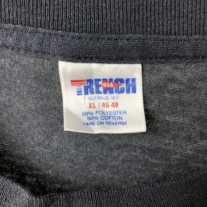 Vintage 90'S NBA Chicago Bulls Trench T-Shirt, Made in USA, Size XL, Men's cotton black type Vintage Second Hand