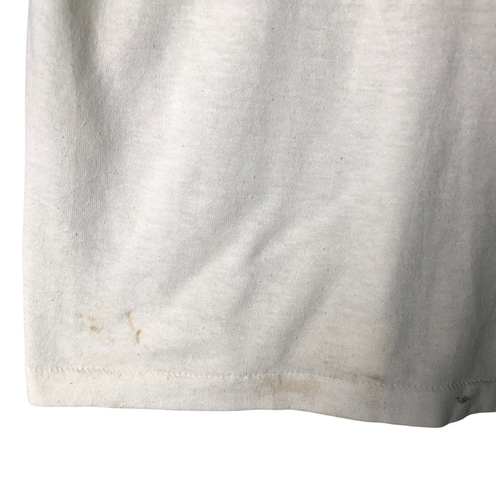 80'S Champion Tricot Tag Ringer T-shirt, Made in USA, Men's M size, Vintage cotton white type Vintage Second Hand