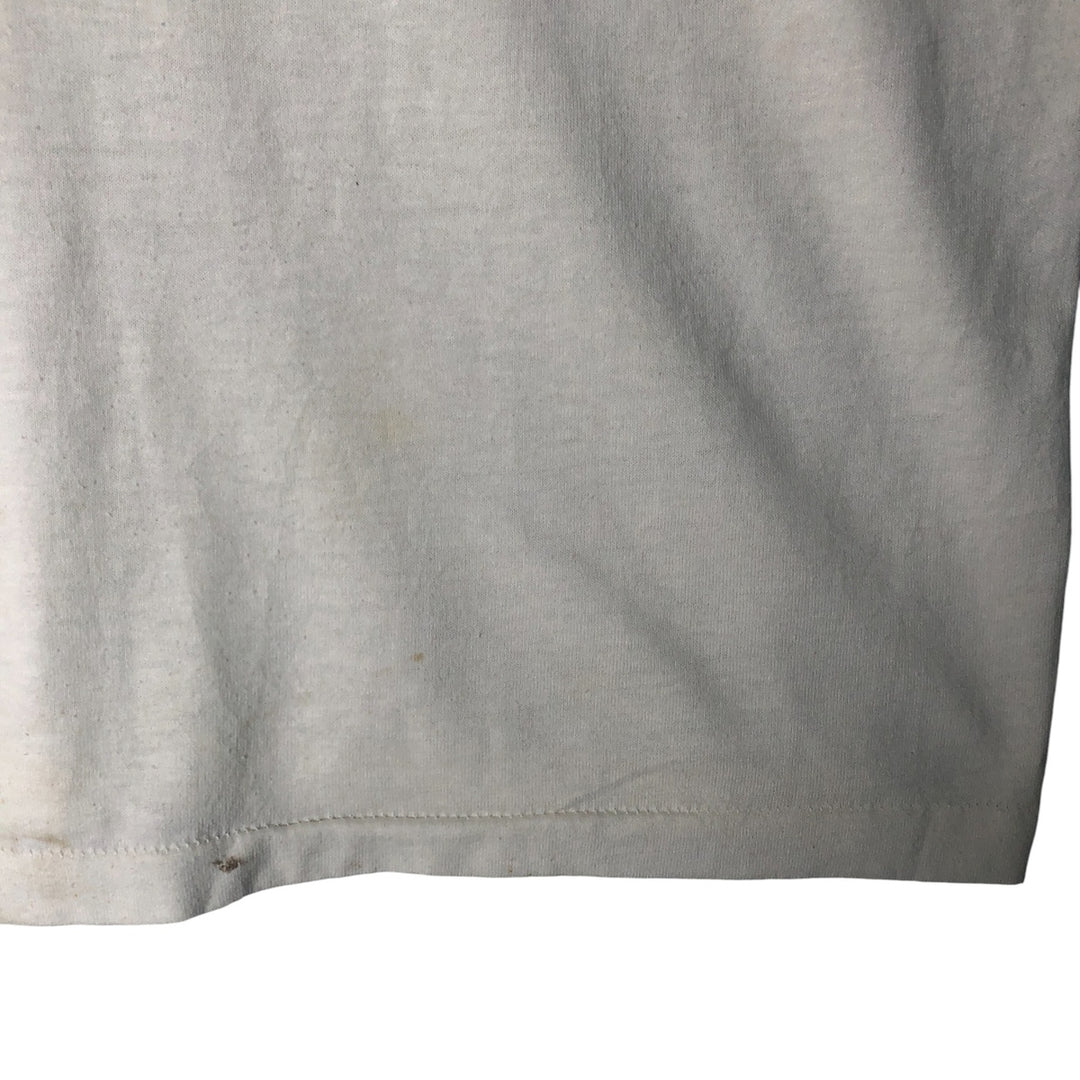 80'S Champion Tricot Tag Ringer T-shirt, Made in USA, Men's M size, Vintage cotton white type Vintage Second Hand