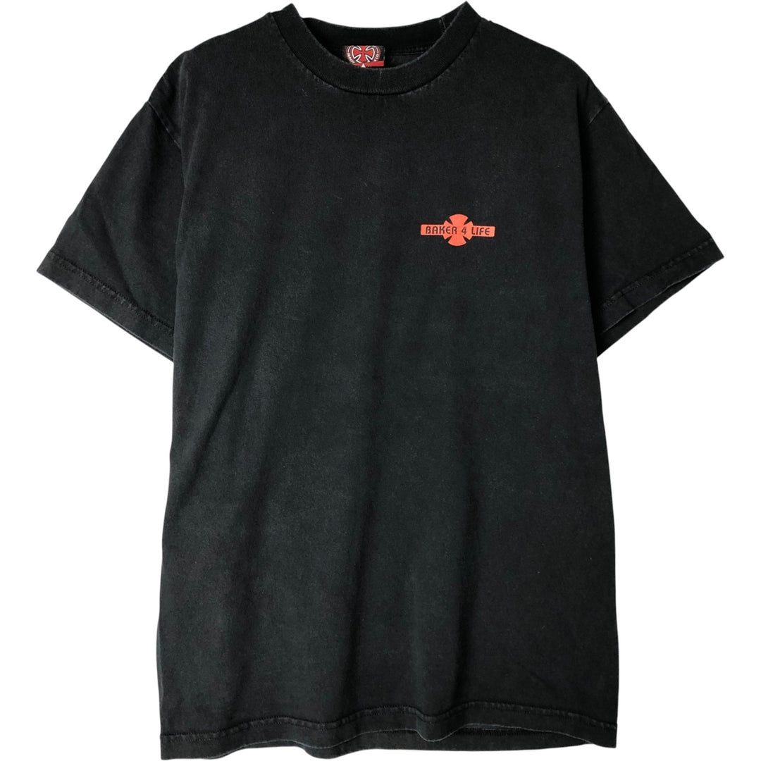 BUILT TO GRIND One-Point Logo T-Shirt, Men's Size M cotton black type Vintage Second Hand