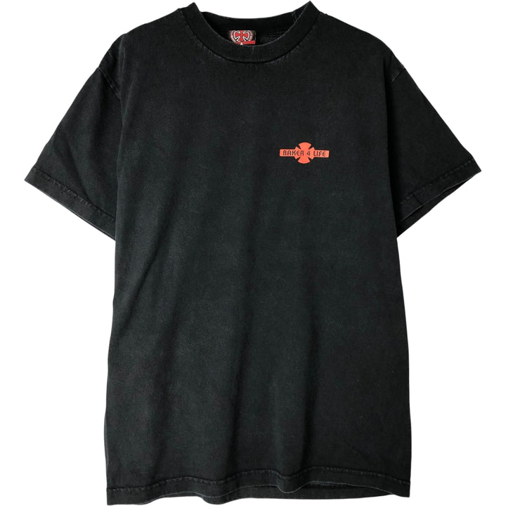 BUILT TO GRIND One-Point Logo T-Shirt, Men's Size M cotton black type Vintage Second Hand