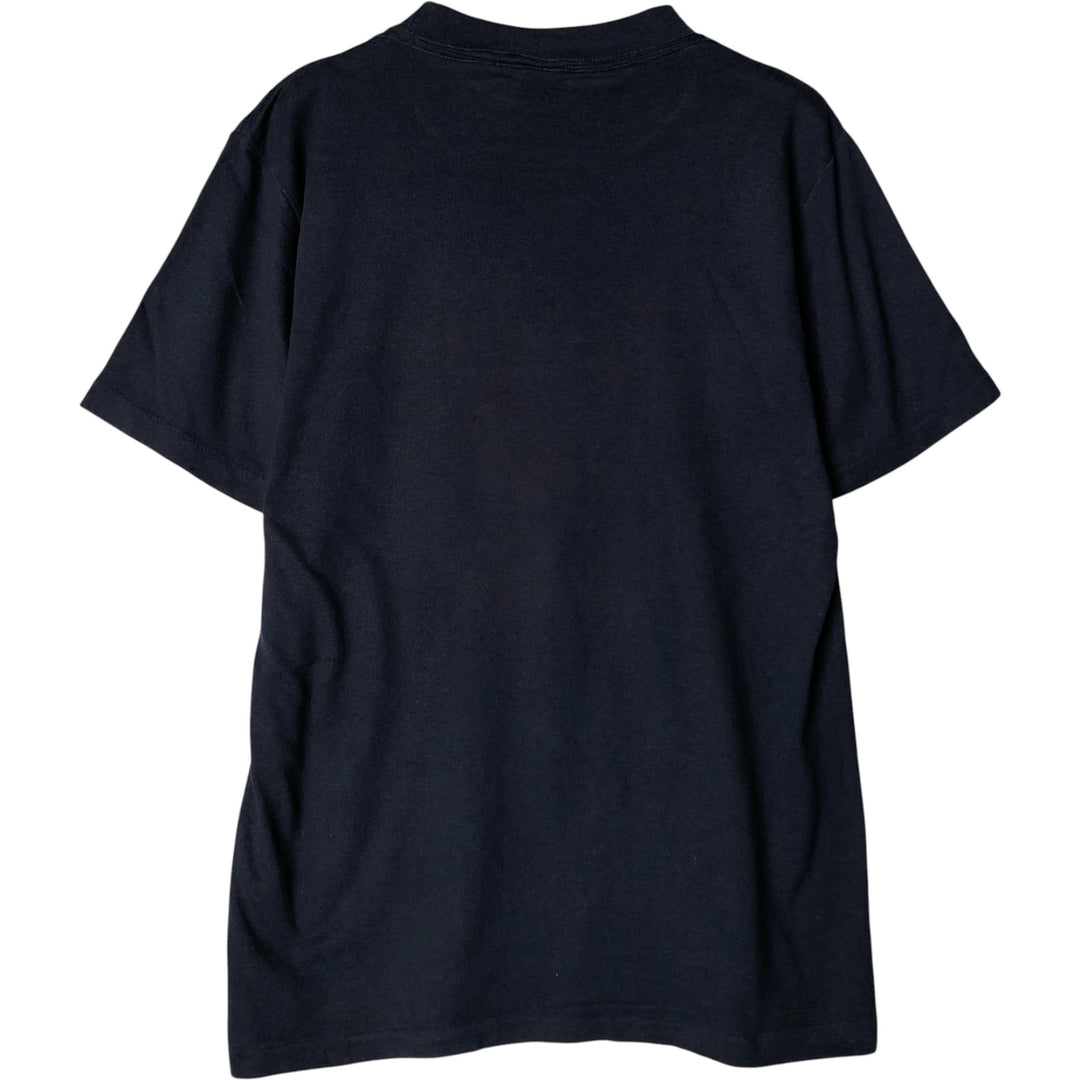 Champion Trico Tag Print T-Shirt, Made in USA, Men's Size L cotton navy blue type Vintage Second Hand