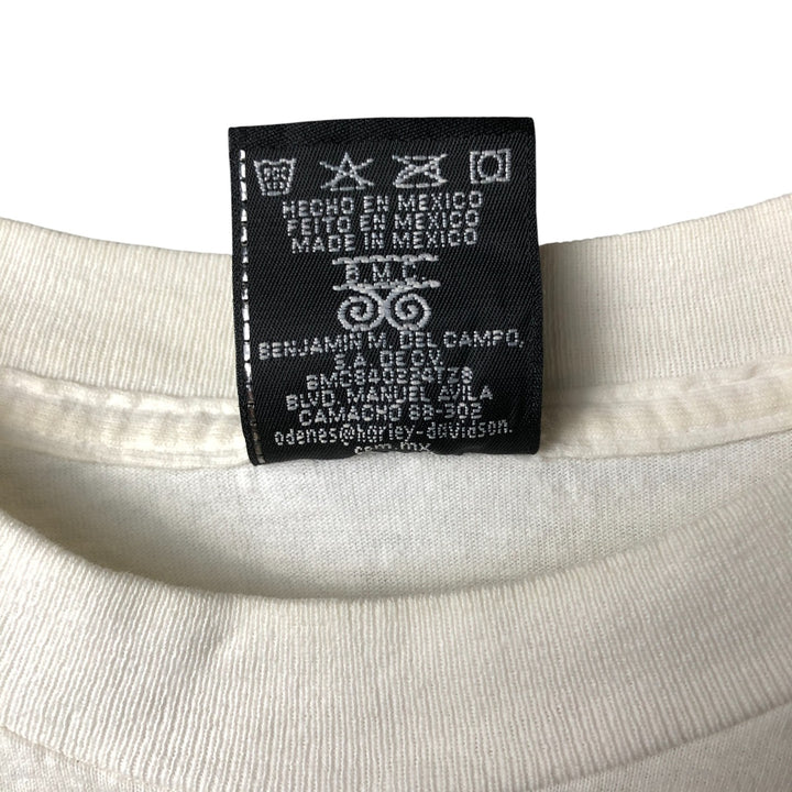 Harley-Davidson Motorcycle Long Sleeve T-Shirt, Men's Size L cotton white type Vintage Second Hand