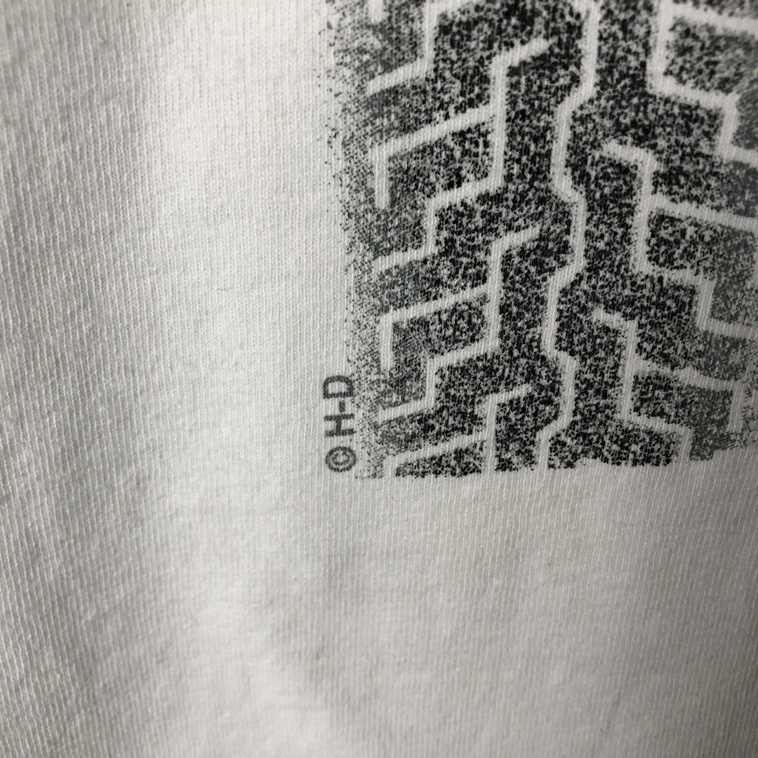 Harley-Davidson Motorcycle Long Sleeve T-Shirt, Men's Size L cotton white type Vintage Second Hand