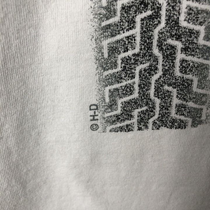 Harley-Davidson Motorcycle Long Sleeve T-Shirt, Men's Size L cotton white type Vintage Second Hand