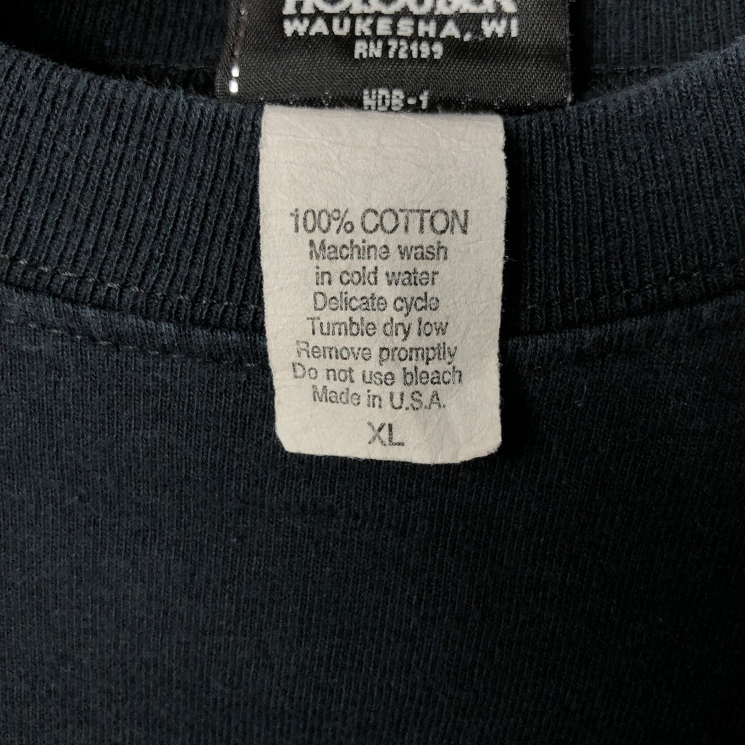 2000'S Harley-Davidson Motorcycle Long Sleeve T-Shirt, Made in USA, Men's Size XL cotton black type Vintage Second Hand