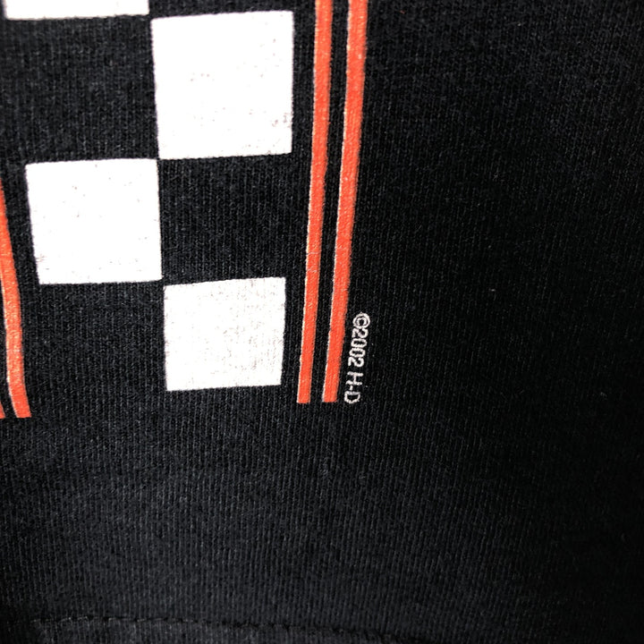 2000'S Harley-Davidson Motorcycle Long Sleeve T-Shirt, Made in USA, Men's Size XL cotton black type Vintage Second Hand