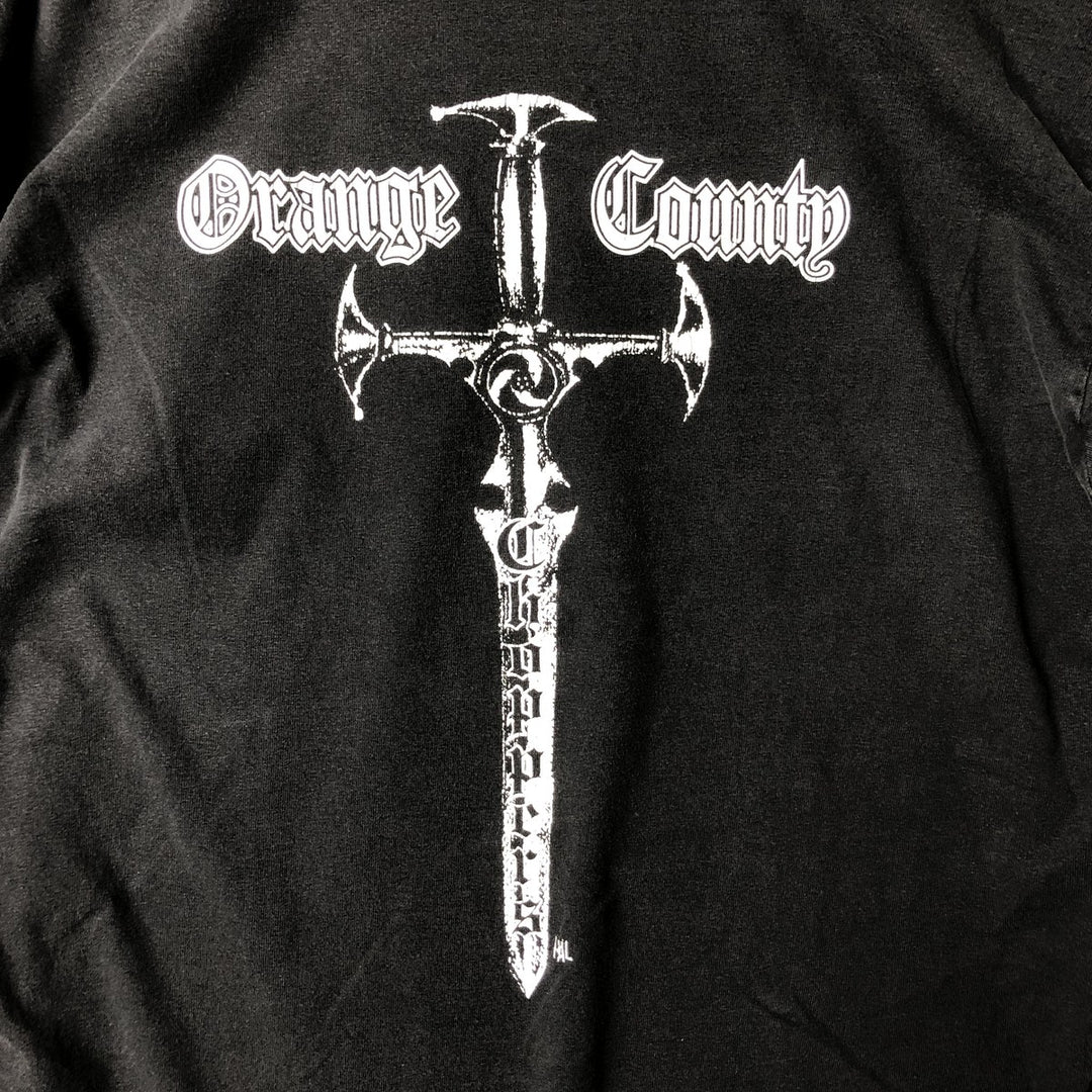 2000'S Gildan OCC Orange County Choppers Motorcycle Long Sleeve T-Shirt, Men's Size L cotton Charcoal Vintage Second Hand