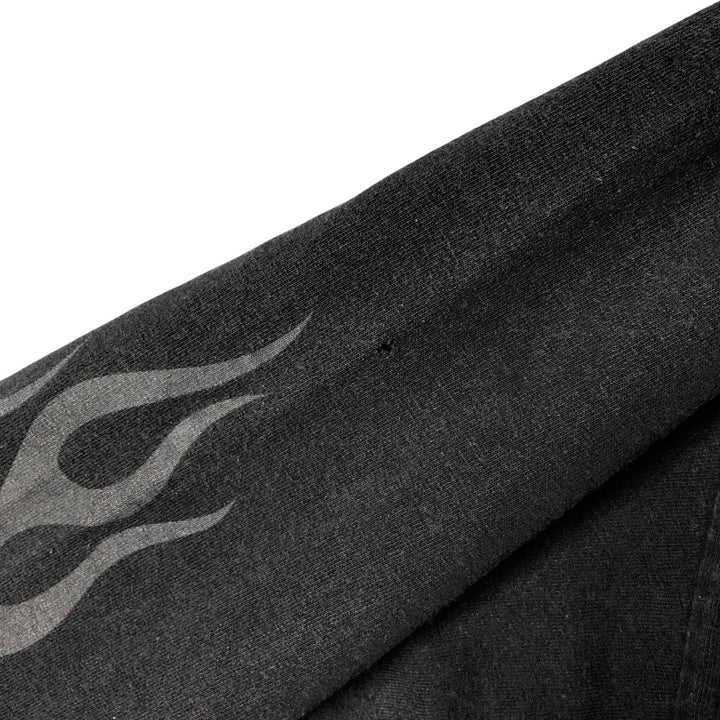 2000'S Orange County Choppers Fire Pattern Motorcycle Long Sleeve T-Shirt, Men's Size L cotton Charcoal Vintage Second Hand