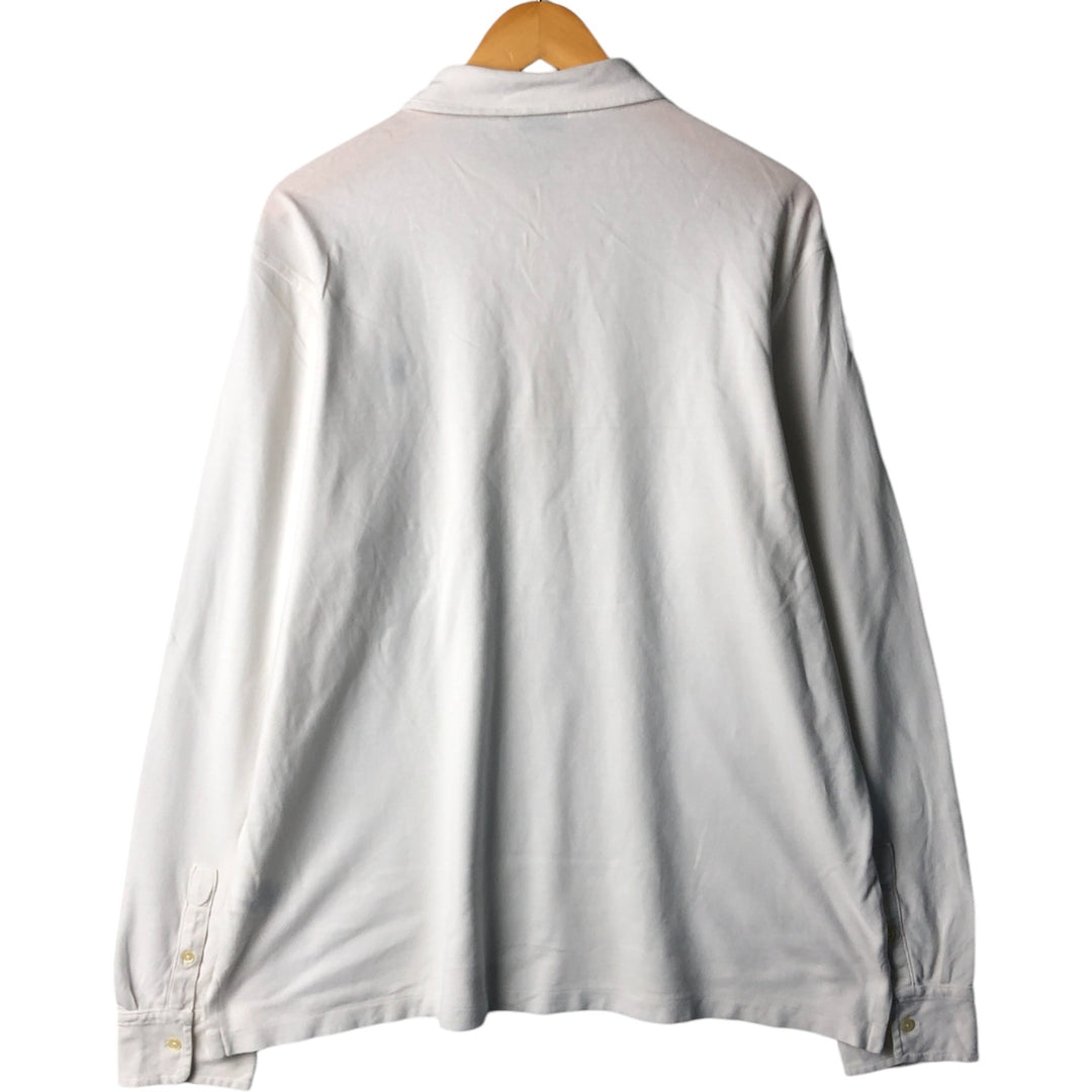 Ralph Lauren POLO RALPH LAUREN Long Sleeve Polo Shirt Men's XL cotton white type Vintage Second Hand