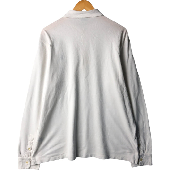 Ralph Lauren POLO RALPH LAUREN Long Sleeve Polo Shirt Men's XL cotton white type Vintage Second Hand