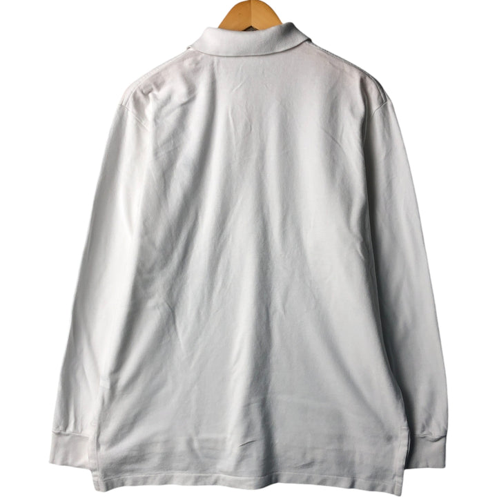 Ralph Lauren POLO RALPH LAUREN long-sleeved polo shirt, men's size L cotton white type Vintage Second Hand
