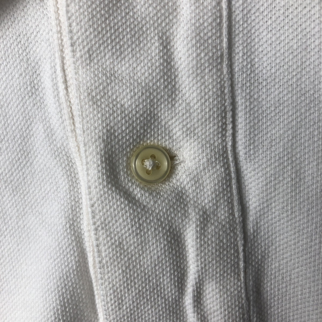 Ralph Lauren POLO RALPH LAUREN long-sleeved polo shirt, men's size L cotton white type Vintage Second Hand