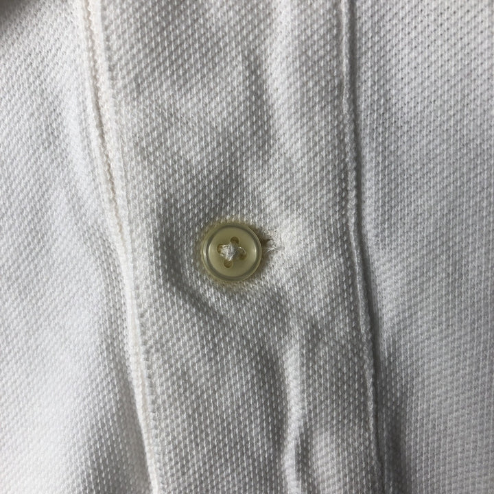 Ralph Lauren POLO RALPH LAUREN long-sleeved polo shirt, men's size L cotton white type Vintage Second Hand