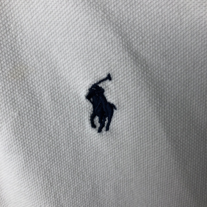 Ralph Lauren POLO RALPH LAUREN long-sleeved polo shirt, men's size L cotton white type Vintage Second Hand