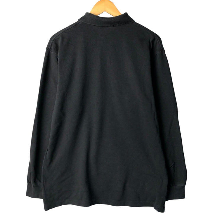 Ralph Lauren POLO RALPH LAUREN long-sleeved polo shirt, men's size L cotton black type Vintage Second Hand