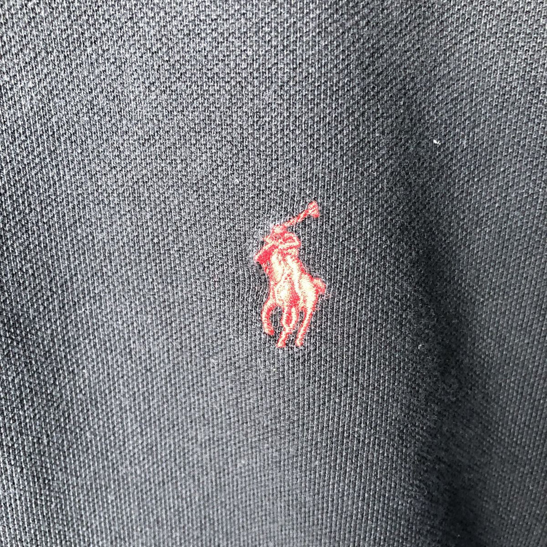 Ralph Lauren POLO RALPH LAUREN long-sleeved polo shirt, men's size L cotton black type Vintage Second Hand