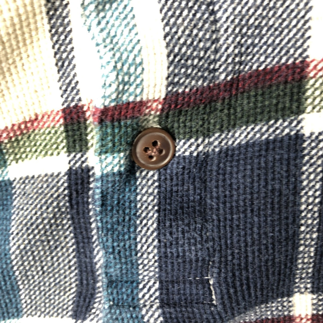 Ralph Lauren CHAPS long-sleeved checked polo shirt, men's size L cotton Beige type Vintage Second Hand