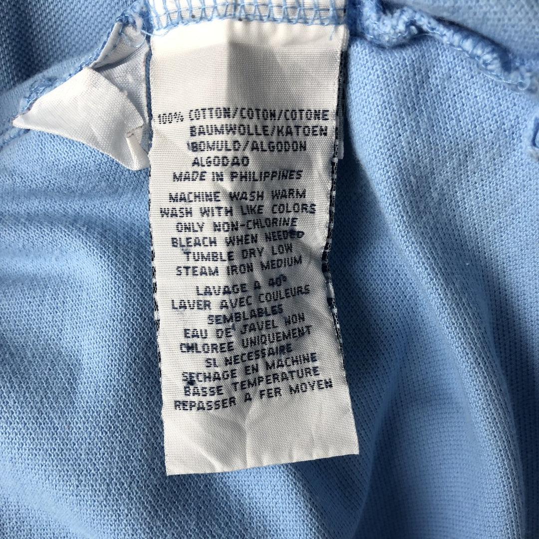 Ralph Lauren POLO by Ralph Lauren CUSTOM FIT long sleeve polo shirt, men's size L cotton Blue type light blue Vintage Second Hand