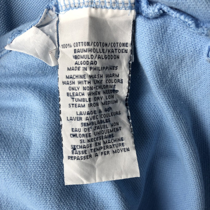 Ralph Lauren POLO by Ralph Lauren CUSTOM FIT long sleeve polo shirt, men's size L cotton Blue type light blue Vintage Second Hand