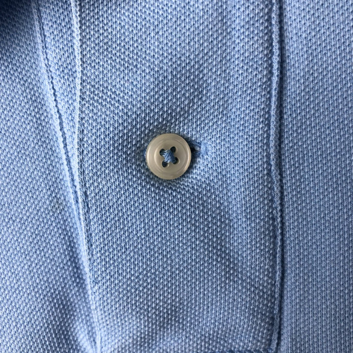 Ralph Lauren POLO by Ralph Lauren CUSTOM FIT long sleeve polo shirt, men's size L cotton Blue type light blue Vintage Second Hand