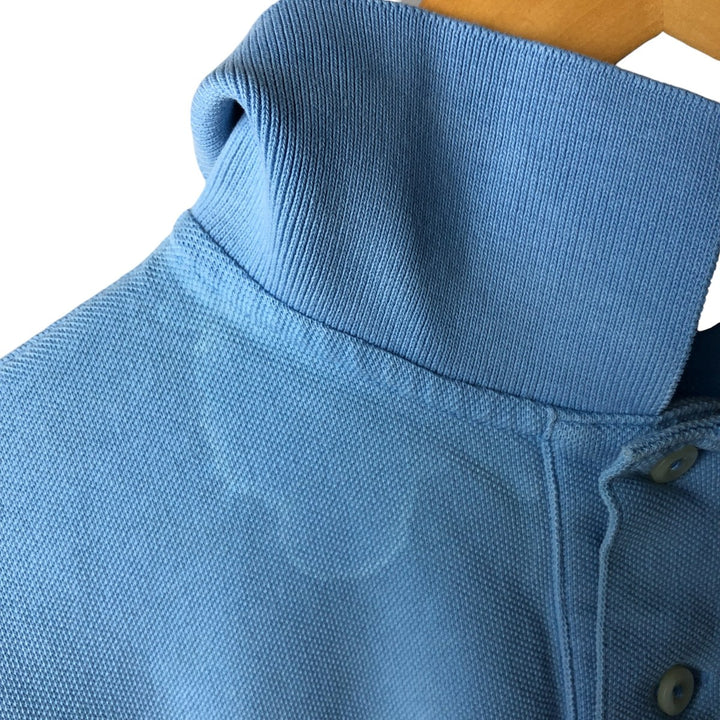 Ralph Lauren POLO by Ralph Lauren CUSTOM FIT long sleeve polo shirt, men's size L cotton Blue type light blue Vintage Second Hand