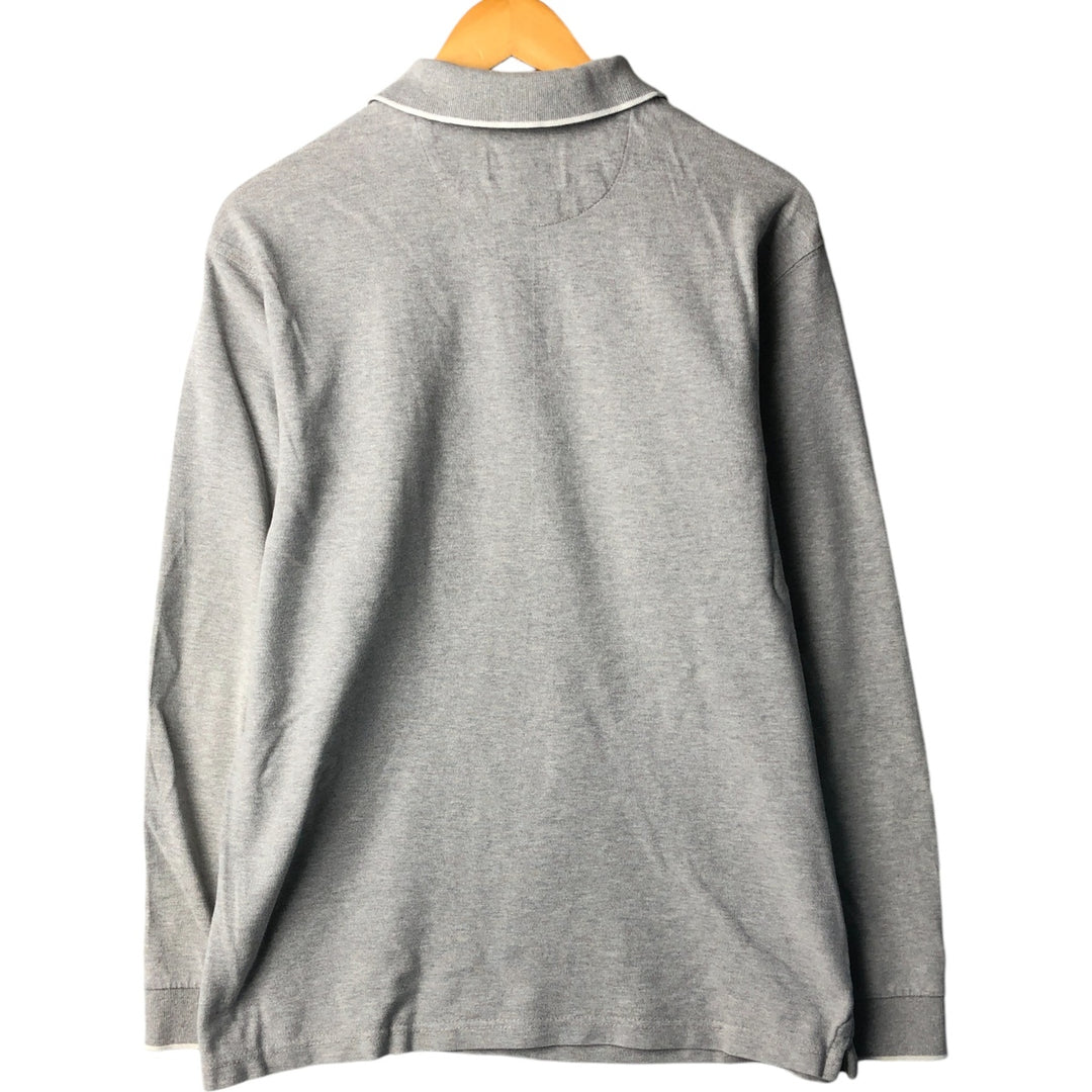 Ralph Lauren CHAPS long-sleeved polo shirt, men's size M cotton gray type Vintage Second Hand