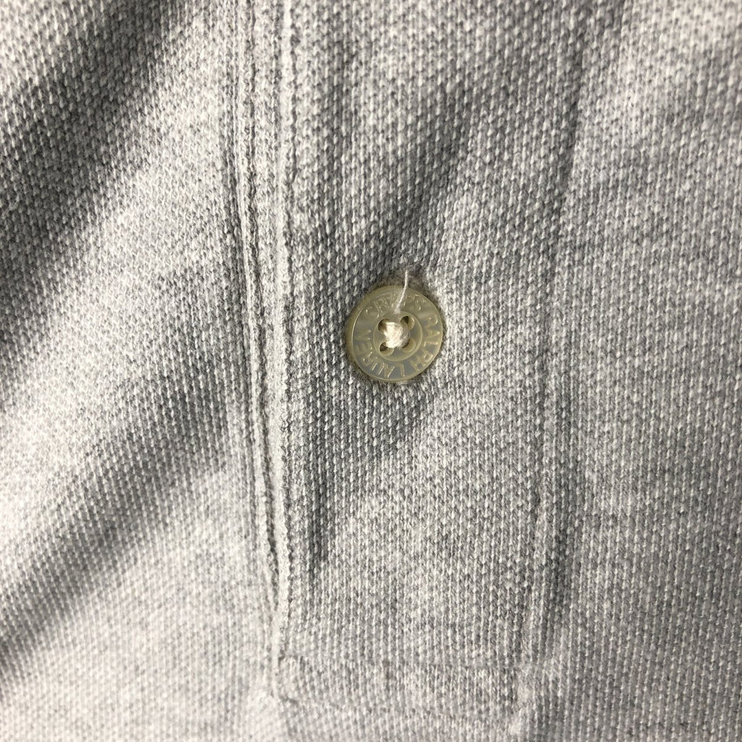 Ralph Lauren CHAPS long-sleeved polo shirt, men's size M cotton gray type Vintage Second Hand