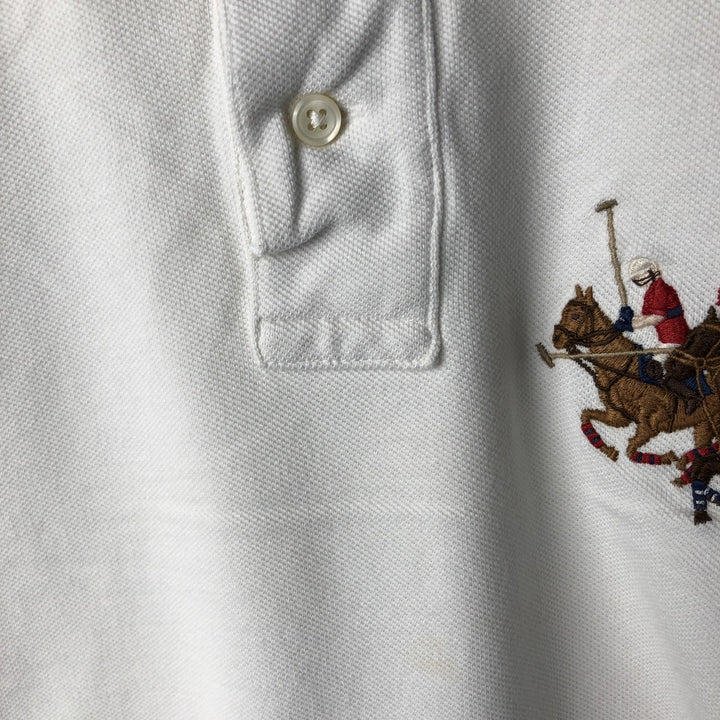 Ralph Lauren POLO by Ralph Lauren long sleeve polo shirt, men's XL size cotton white type Vintage Second Hand
