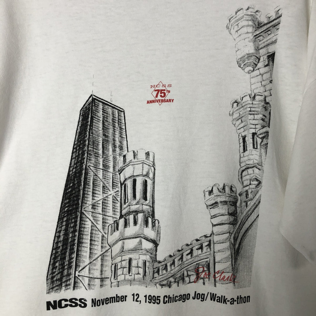 90'S All Sport PROWEIGHT Printed T-Shirt, Made in USA, Men's XL, Vintage cotton white type Vintage Second Hand