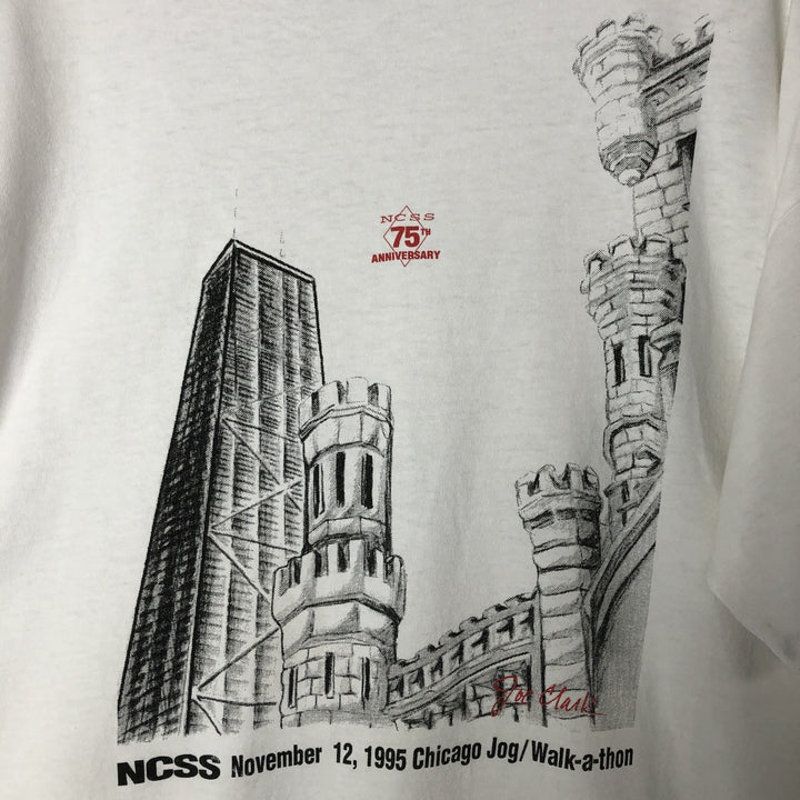 90'S All Sport PROWEIGHT Printed T-Shirt, Made in USA, Men's XL, Vintage cotton white type Vintage Second Hand