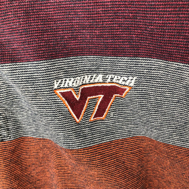 Vintage 90'S Barbarian Striped Long Sleeve Rugby Shirt, Made in Canada, Men's Size XXL, Regular Collar cotton orange type Vintage Second Hand