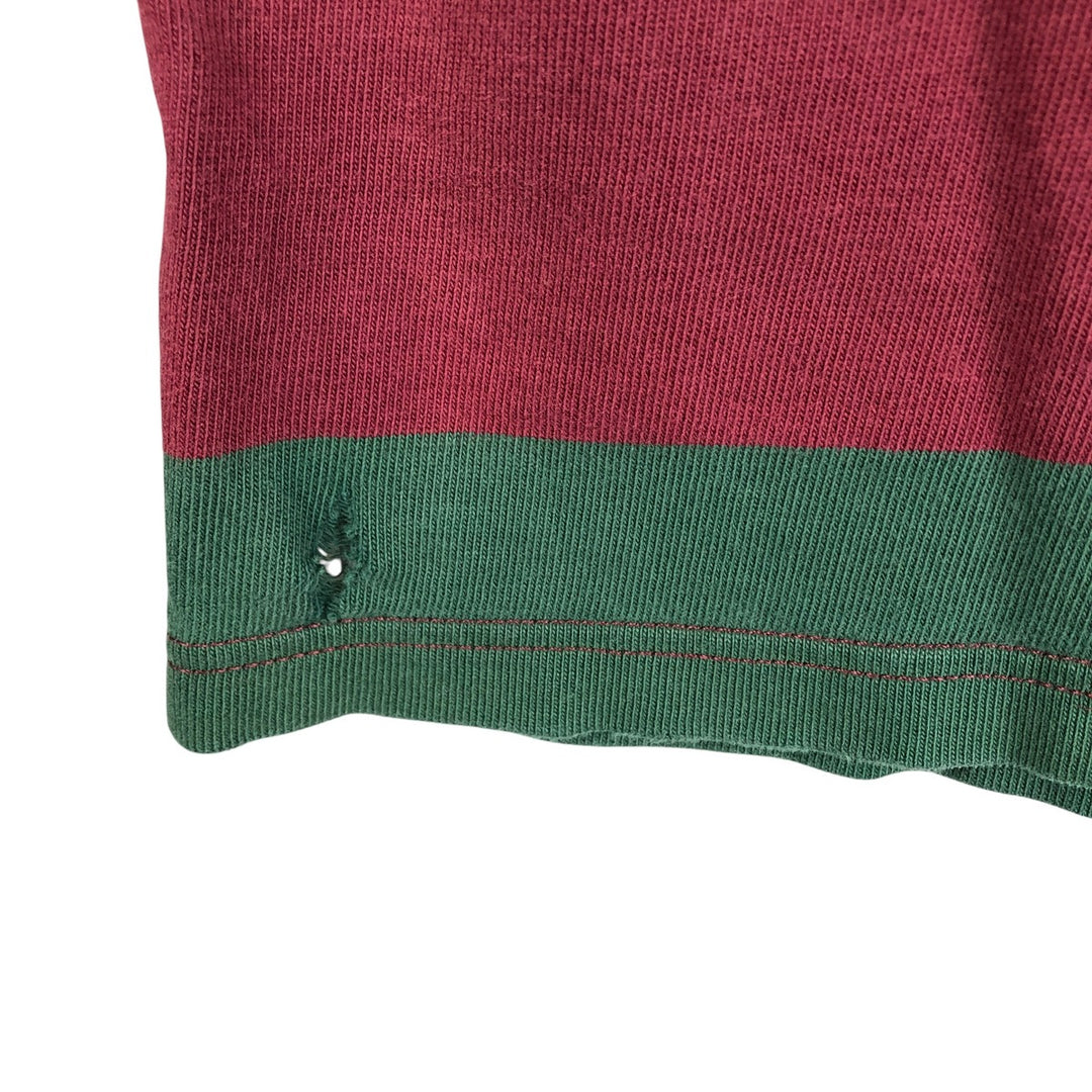 Ralph Lauren POLO by Ralph Lauren multi-border long-sleeved rugby shirt, men's size XXL cotton Green type dark green Vintage Second Hand