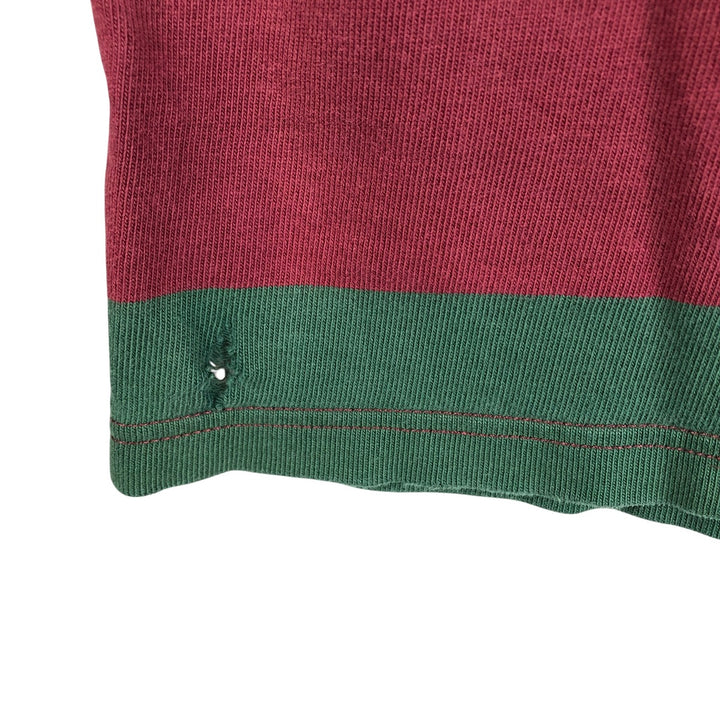Ralph Lauren POLO by Ralph Lauren multi-border long-sleeved rugby shirt, men's size XXL cotton Green type dark green Vintage Second Hand