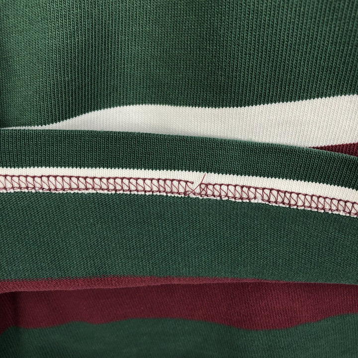 Ralph Lauren POLO by Ralph Lauren multi-border long-sleeved rugby shirt, men's size XXL cotton Green type dark green Vintage Second Hand