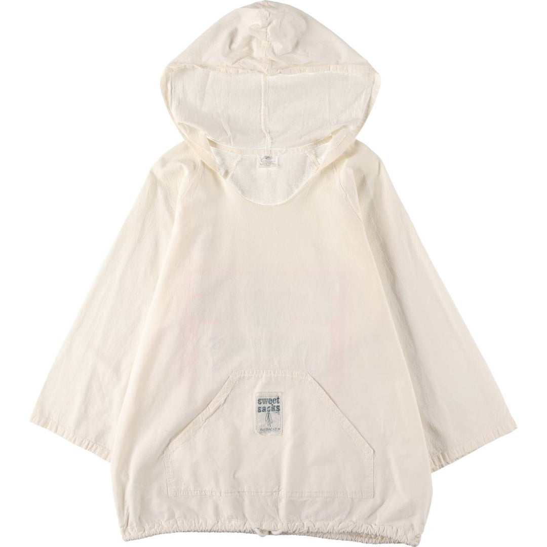Vintage 90'S sweet sacks Budweiser pullover, three-quarter sleeve cotton hoodie, men's size L cotton white type Vintage Second Hand