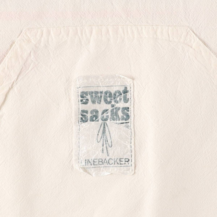 Vintage 90'S sweet sacks Budweiser pullover, three-quarter sleeve cotton hoodie, men's size L cotton white type Vintage Second Hand