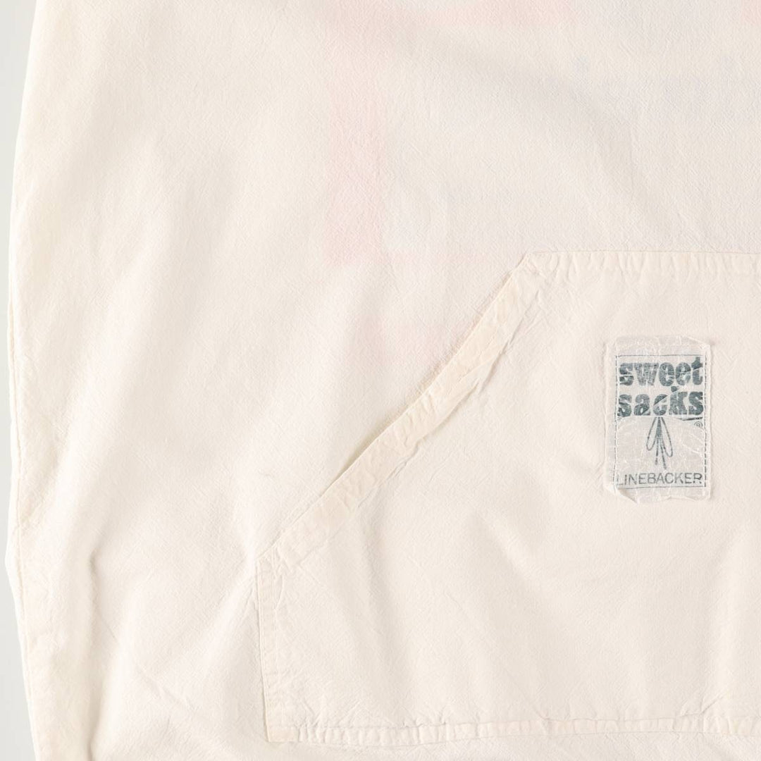 Vintage 90'S sweet sacks Budweiser pullover, three-quarter sleeve cotton hoodie, men's size L cotton white type Vintage Second Hand