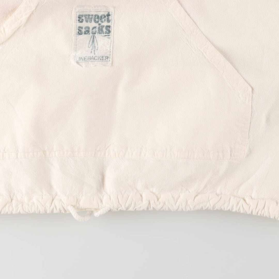 Vintage 90'S sweet sacks Budweiser pullover, three-quarter sleeve cotton hoodie, men's size L cotton white type Vintage Second Hand