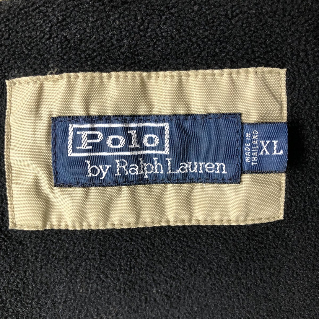 Ralph Lauren POLO by Ralph Lauren padded hoodie/puffer jacket, men's size XL Nylon Beige type Vintage Second Hand