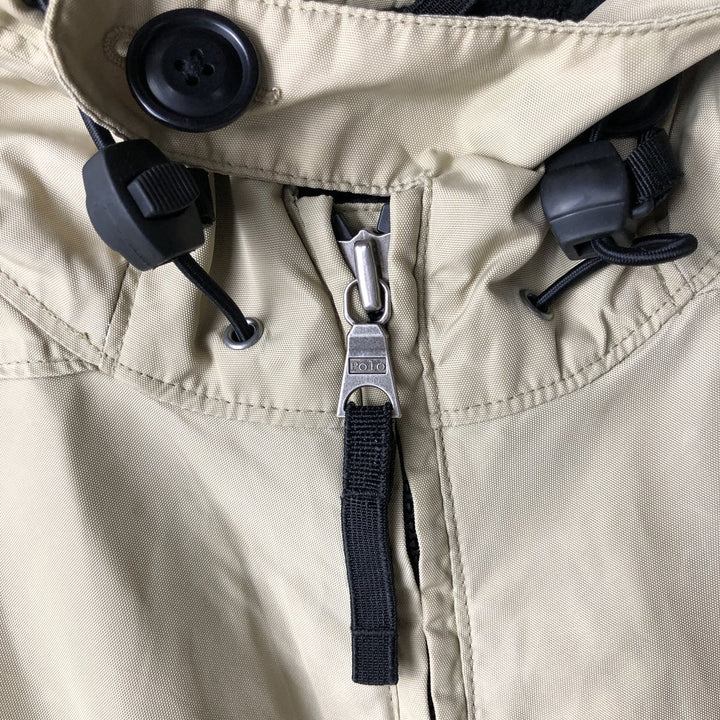 Ralph Lauren POLO by Ralph Lauren padded hoodie/puffer jacket, men's size XL Nylon Beige type Vintage Second Hand