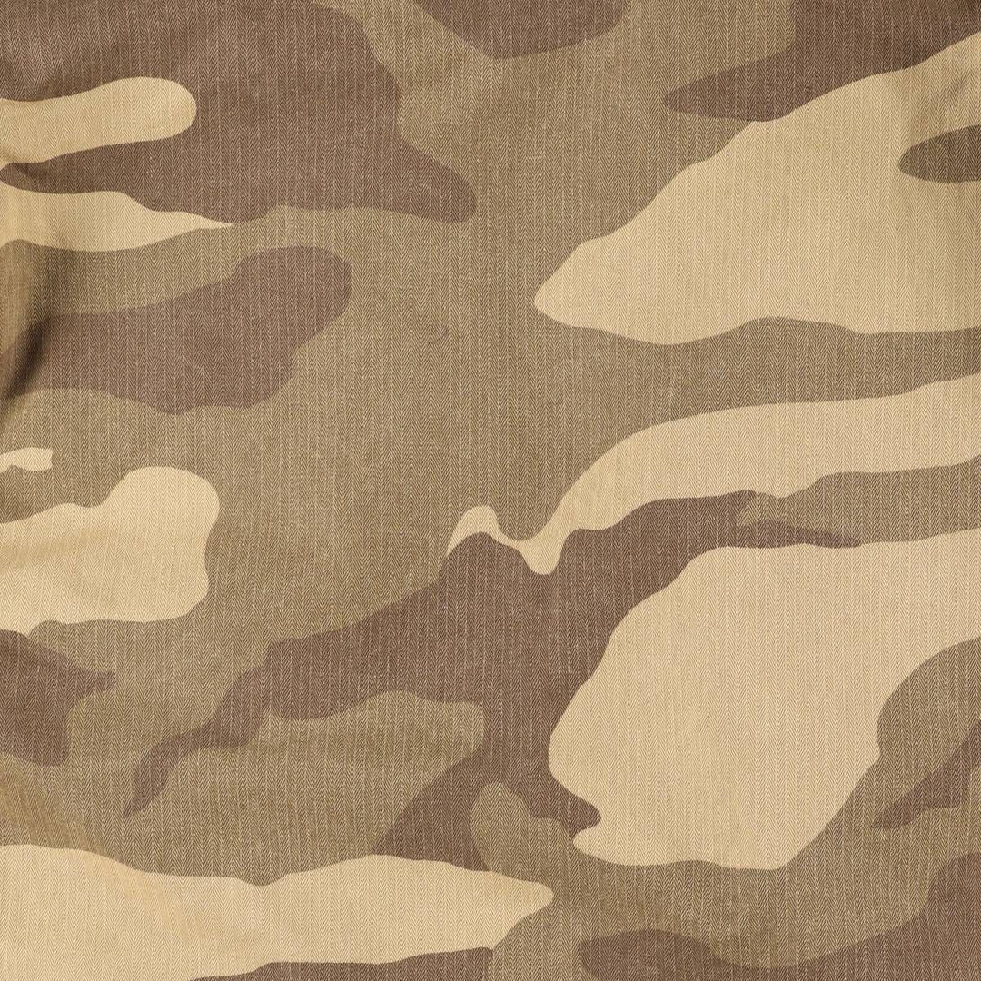 Stussy Camouflage Pattern Military HBT Jacket, Men's Size Medium cotton Khaki type brown Vintage Second Hand