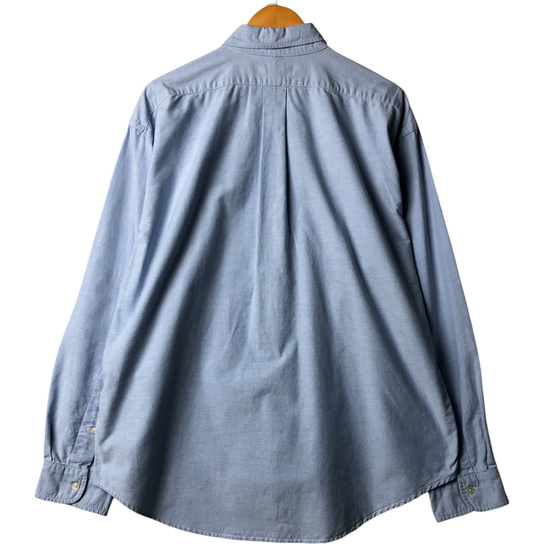 Ralph Lauren YARMOUTH long sleeve button down shirt, men's XXL size cotton Blue type light blue Vintage Second Hand