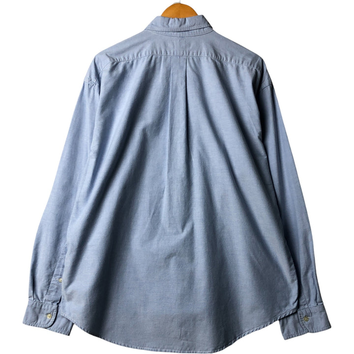 Ralph Lauren YARMOUTH long sleeve button down shirt, men's XXL size cotton Blue type light blue Vintage Second Hand
