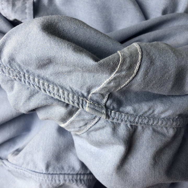 Ralph Lauren YARMOUTH long sleeve button down shirt, men's XXL size cotton Blue type light blue Vintage Second Hand