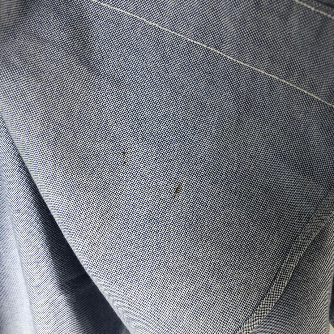 Ralph Lauren YARMOUTH long sleeve button down shirt, men's XL size cotton Blue type light blue Vintage Second Hand