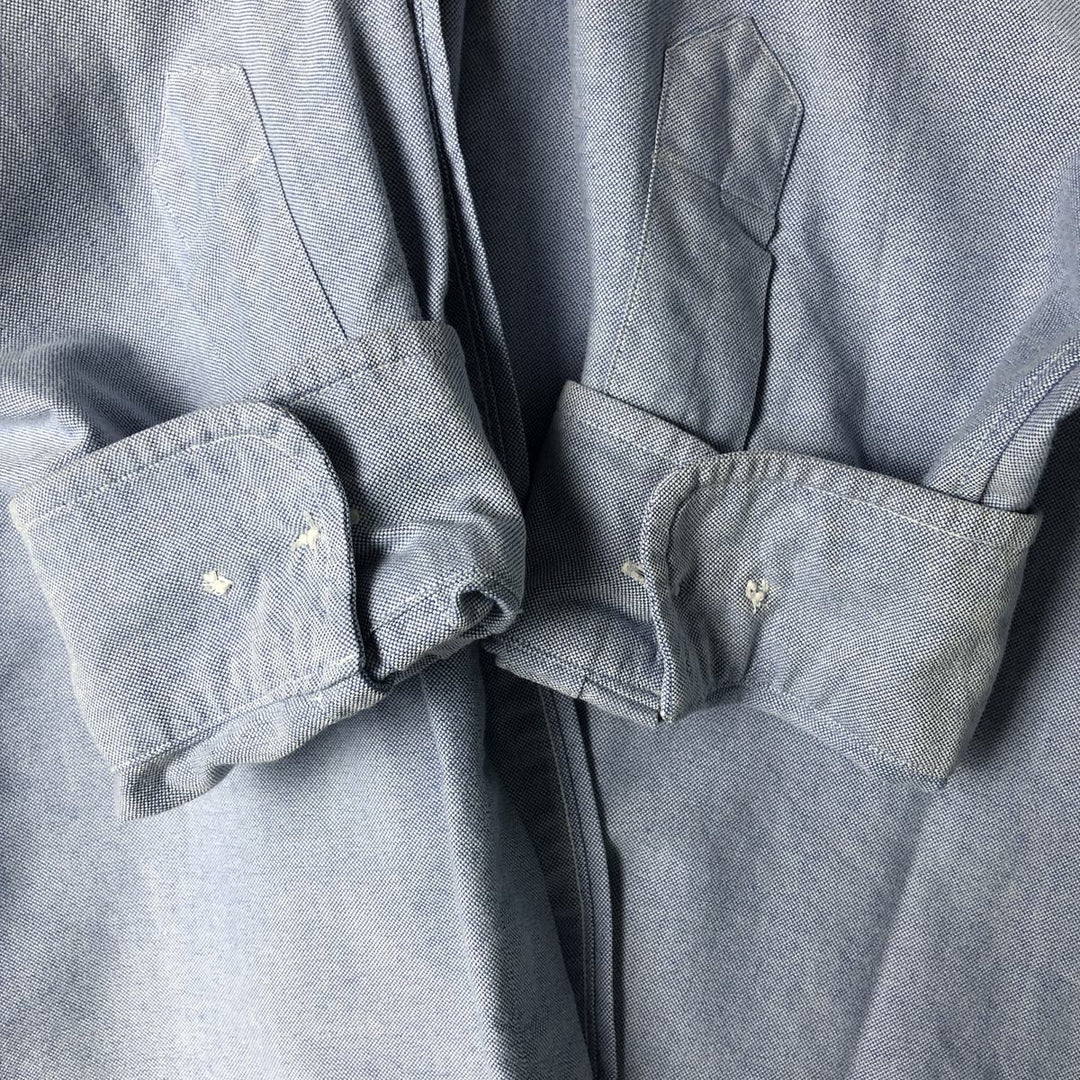 Ralph Lauren YARMOUTH long sleeve button down shirt, men's XL size cotton Blue type light blue Vintage Second Hand