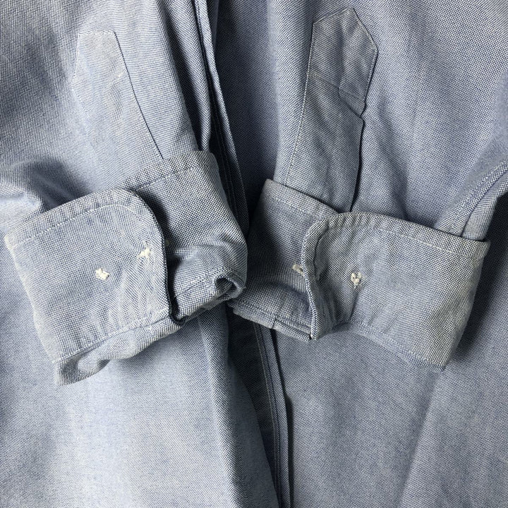 Ralph Lauren YARMOUTH long sleeve button down shirt, men's XL size cotton Blue type light blue Vintage Second Hand